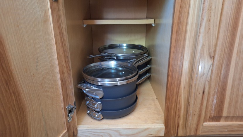 cookware set - the calphalon was by far the most stackable and took up the least...