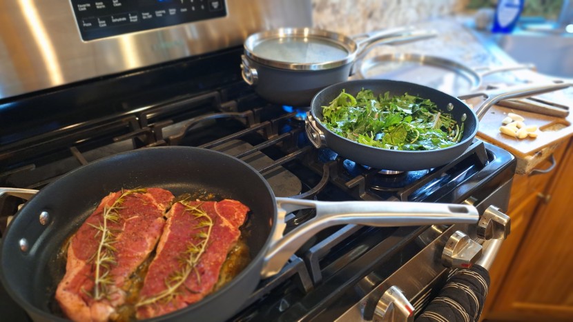 cookware set - no better way to test for quality than by cooking a meal.