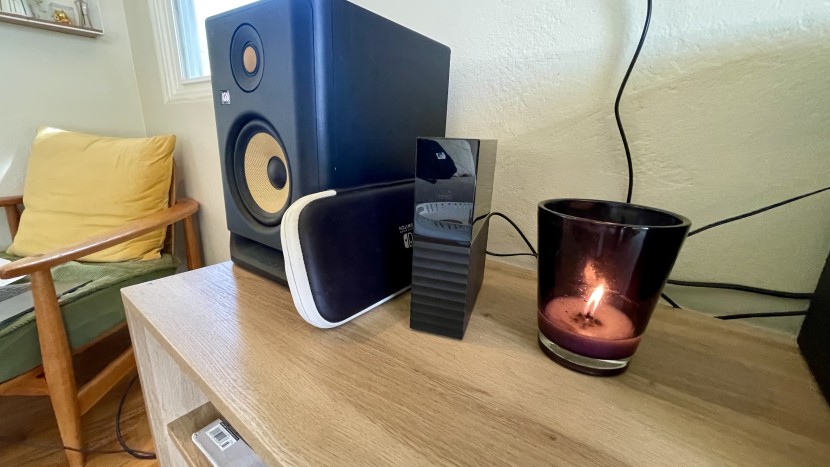 external hard drive - the wd mybook fits in with its surroundings despite being the...