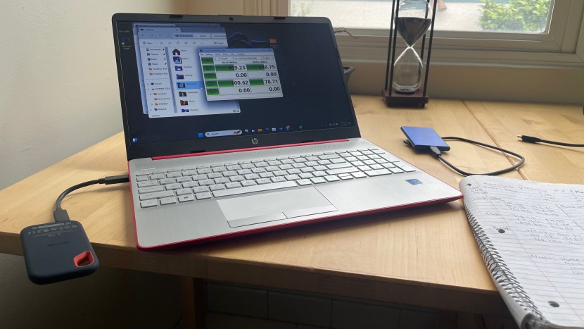 external hard drive - testing the sandisk extreme v2 using a windows computer and...