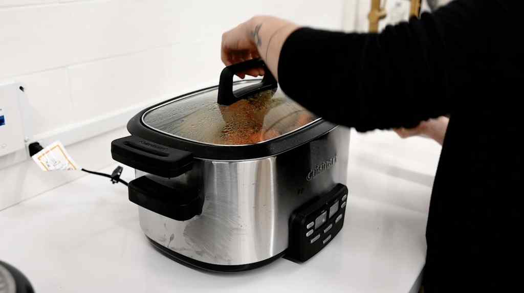 Dish Slow Cooker with 6qt Crock and Dual 2.5qt Nonstick Insert to